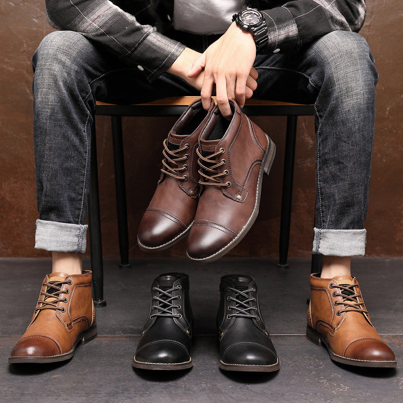 Men's casual comfortable Martin boots men's shoes