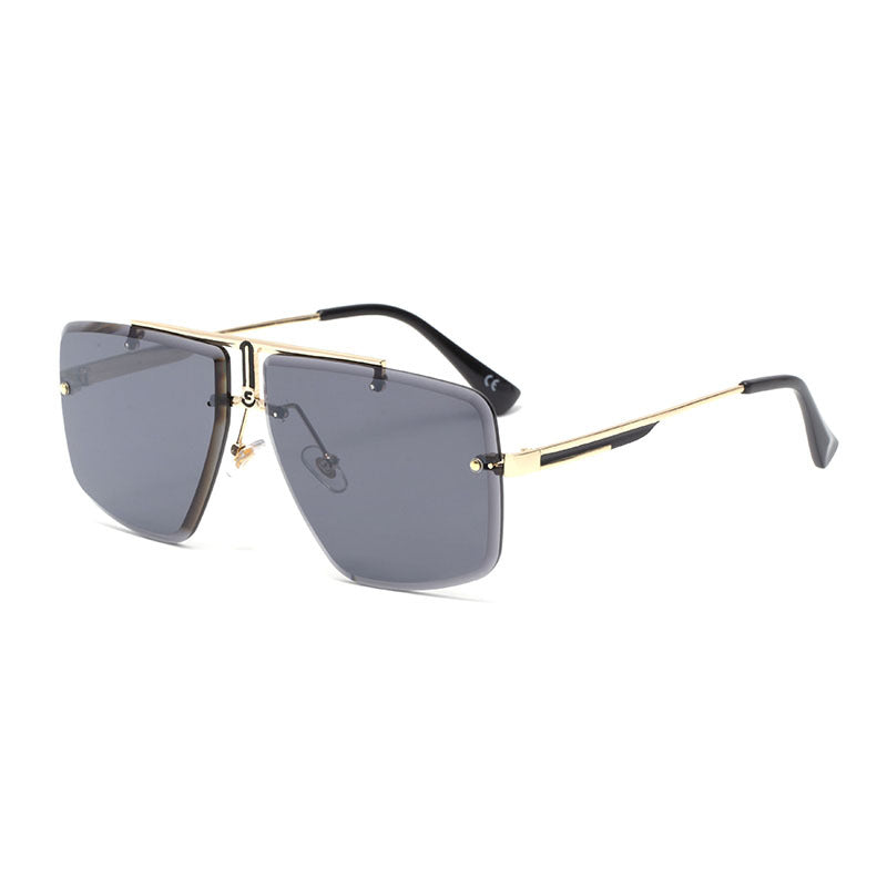 Rimless Cut-edge Square Sunglasses Men Glasses