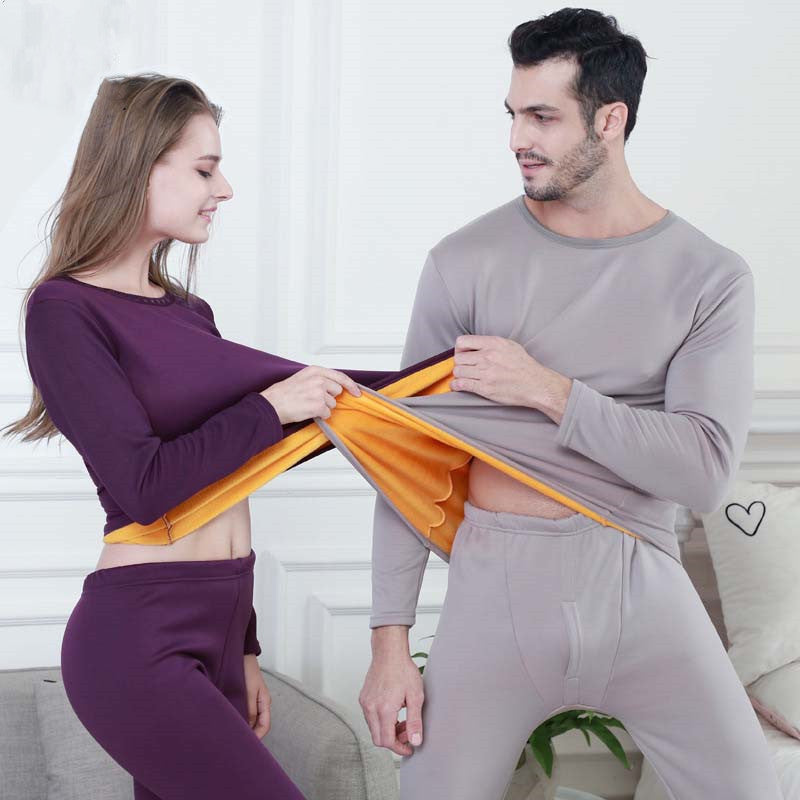 Plush thermal underwear set