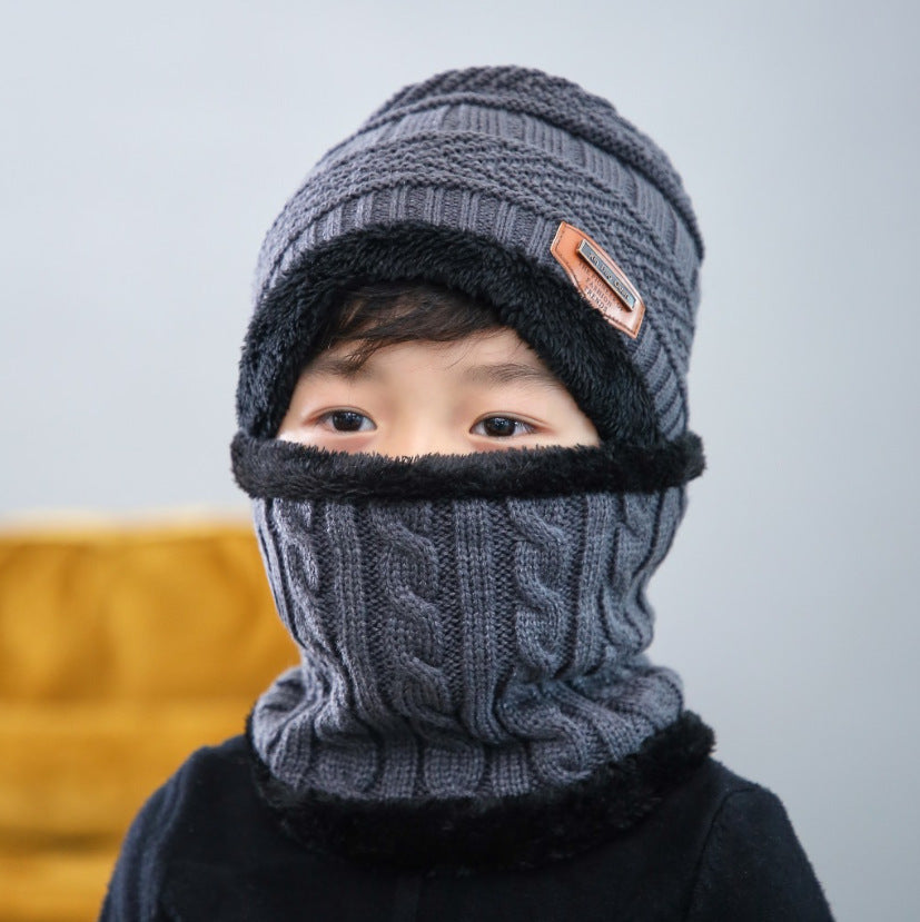 Warm knitted hat children's cap