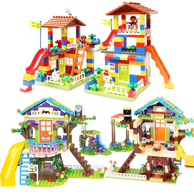 Puzzle assembling building block toys