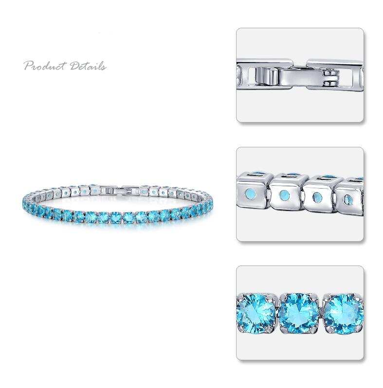 Cubic Zirconia Tennis Bracelet & Bangles For Women Christmas Gifts New Fashion Lady Jewelry