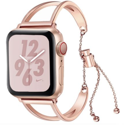 Compatible with Apple, Applicable Watch Strap Iwatch Watch Strap Female Rose Gold