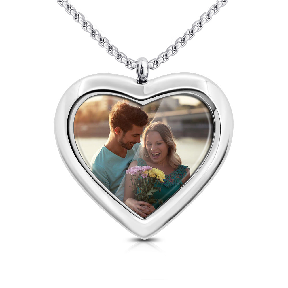 DIY Private Custom Memory Photo Frame Necklace