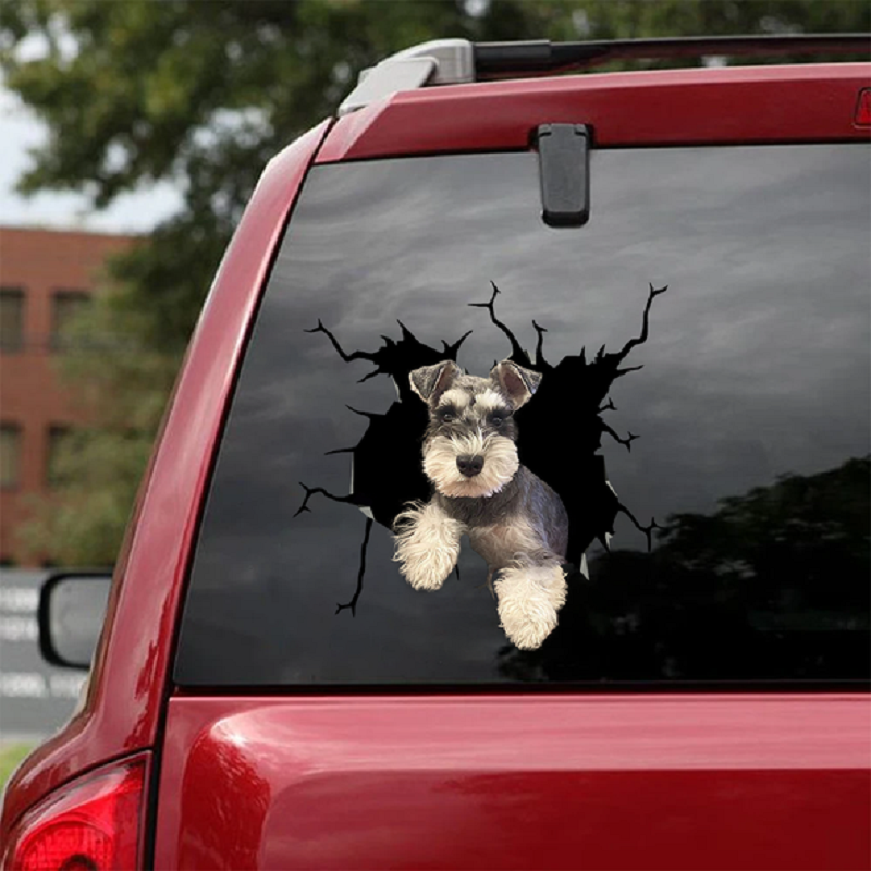 Animal Wall All Kinds Puppy Creative Broken Hole Car Window Electrostatic Stickers