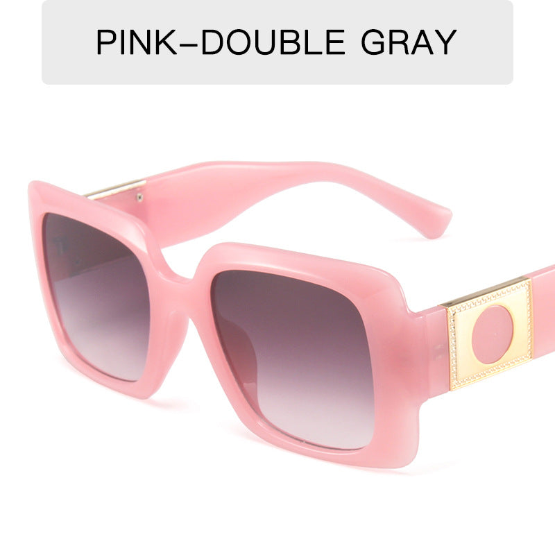 New European And American Square Jelly Sunglasses