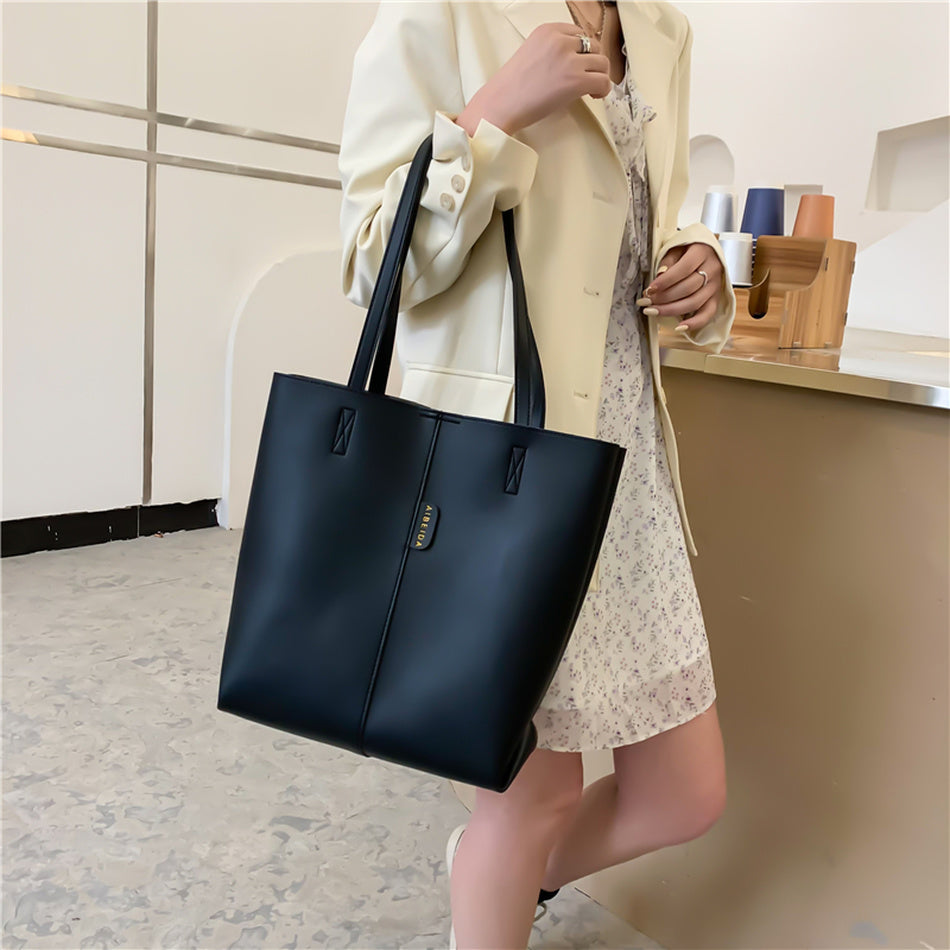 Super Soft Leather Female Travel Shoulder Bag Purses Women Large Capacity Tote Handbag Fashion Simple Top-handle Sac For Ladies