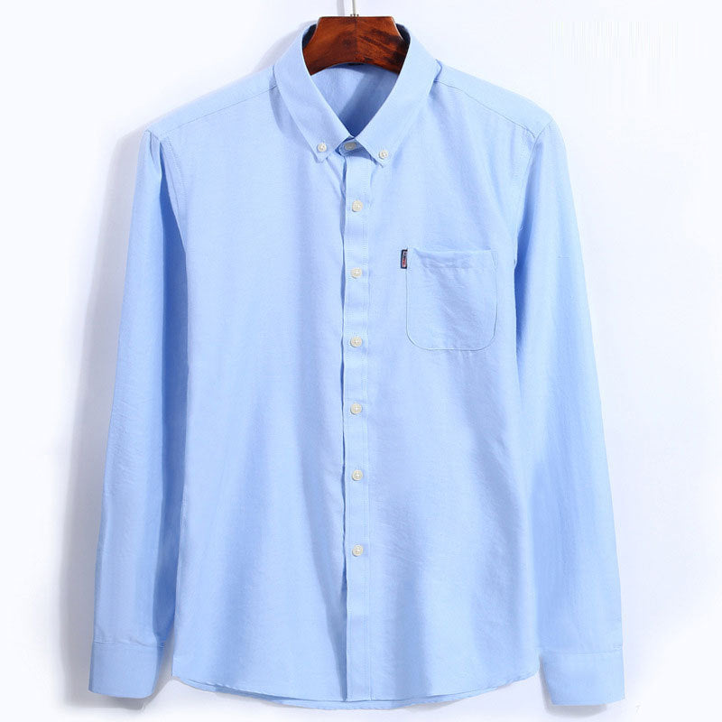 New Autumn And Winter Plus Size Oxford Shirt Men's Shirt