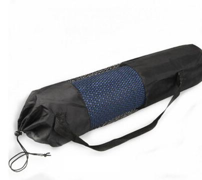 Mesh Yoga Bag Black Portable Case Nylon Pilates Carrier Mesh Adjustable Strap Yoga Tool Washable Portable Bags Not Include Mat