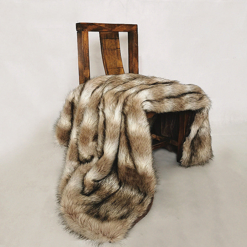 Model House Soft Furnishing Artificial Fur Blanket