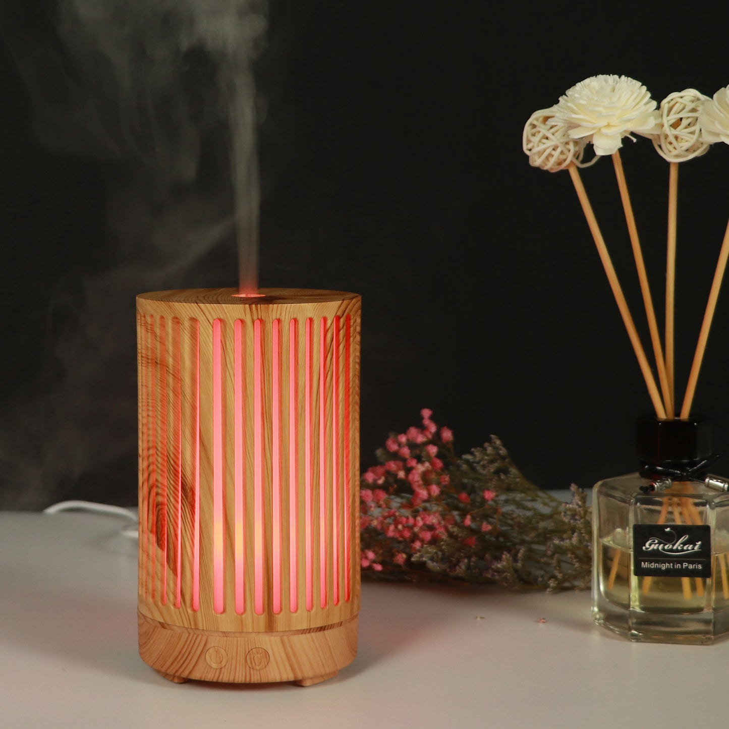 Hollowed Out Wood Pattern Aromatherapy Humidifier