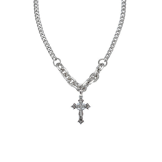 Cool With Diamond Cross Double Chain Stitching Men's And Women's Street