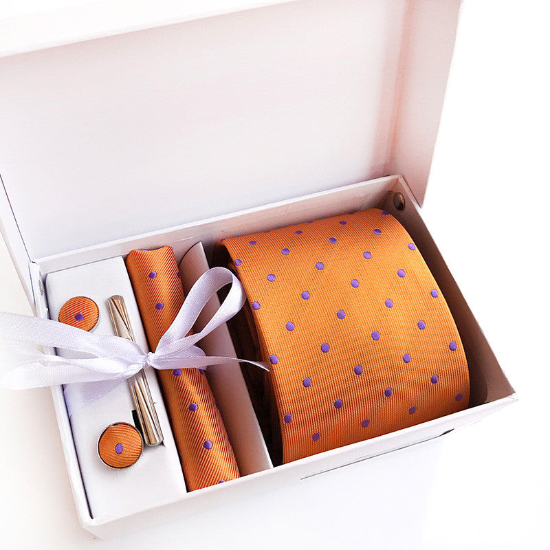 Gift box 6 piece suit group tie