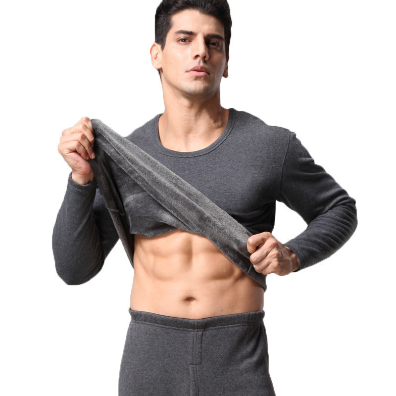 Men's Plus Velvet Thick Thermal Underwear Suit Men's Base Underwear