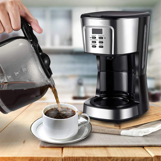 Drip Coffee Machine Drip Coffee Maker Compact Coffee Pot Brewer With Keep Warm And Auto-Shut Off Function