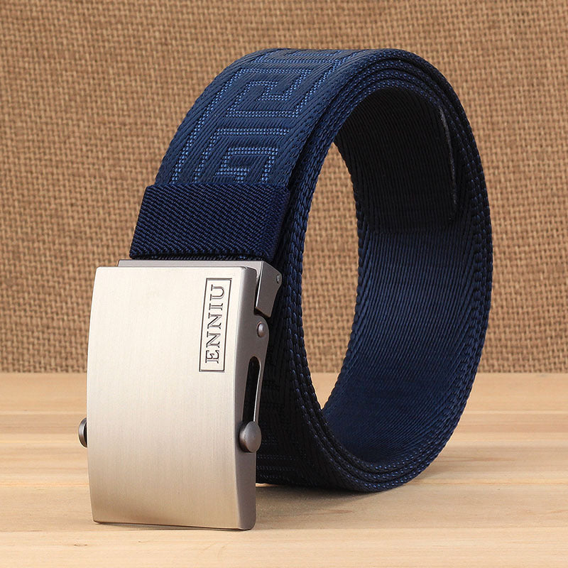 Men's Casual Smooth Buckle Canvas Belt