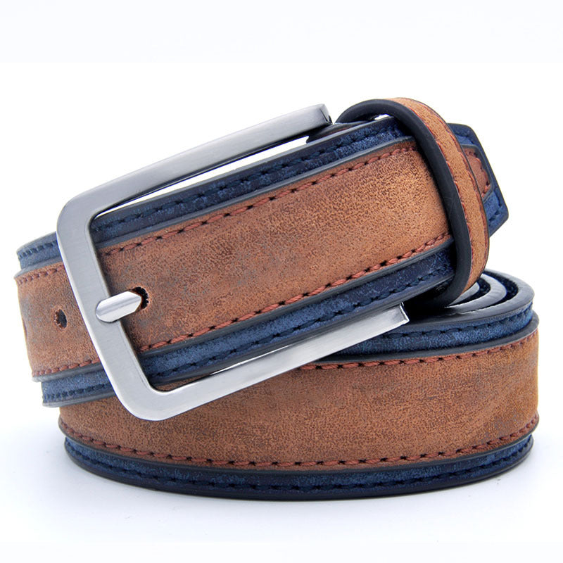 New Men's Pu Leather Pin Buckle Belt Casual