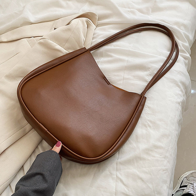 Big Soft PU Leather Bucket Shoulder Bag For Women Luxury Designer Handbags And Purses 2022 Luxury Trend Fashion Brand Totes