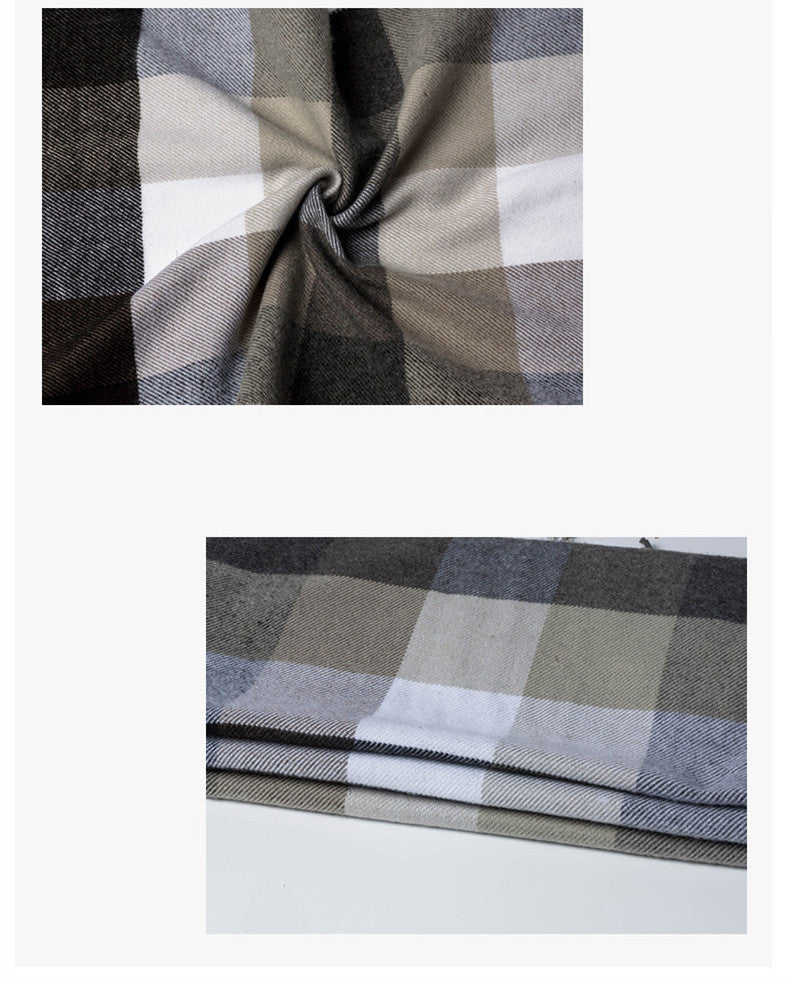 Stylish And Versatile Men's Plaid Warm Scarf