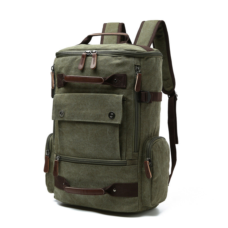 Men's Backpack Vintage Canvas Backpack  Men's Travel Bags Large Capacity Backpack Laptop Backpack