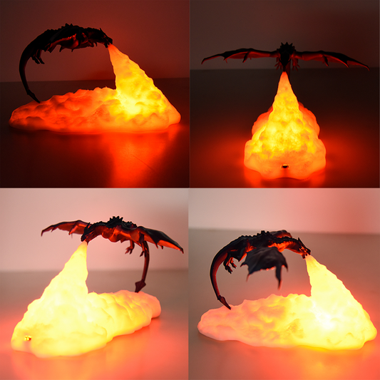 2022 Newest Dropship 3D Printed LED Dragon Lamps As Night Light For Home Hot Sale Than Moon Lamp Night Lamp Best Gifts For Kids