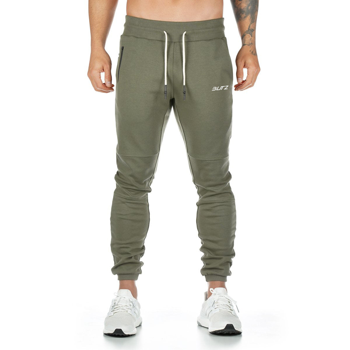 Mens solid color fitness trousers