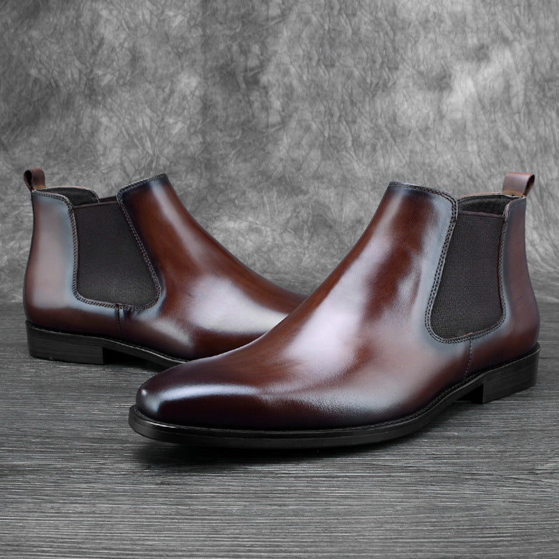 Men Plus Velvet Warm Leather British Style Martin Boots