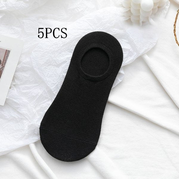 Socks Men And Women Solid Color Boat Socks Spring Invisible Socks Socks Socks Net Red Men'S Socks