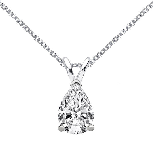 Fashionable Simple 1.5 Carat Moissanite Pendant Necklace