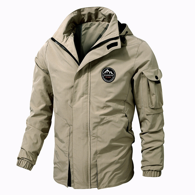 Mens Jacket Hooded Top Technical Work