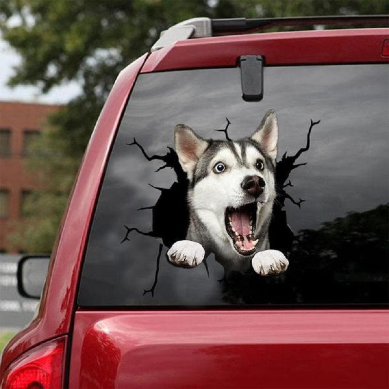 Animal Wall All Kinds Puppy Creative Broken Hole Car Window Electrostatic Stickers