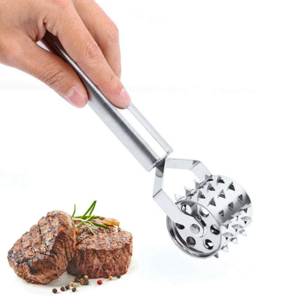 Stainless Steel Meat Tenderizer Roller Hammer Mallet For Steak Beef Chicken Tool Stainless Steel Meat Tenderizer Roller Hammer Mallet Steak Beef Chicken Tool Multifunctional Home Kitchen Cooking Acces