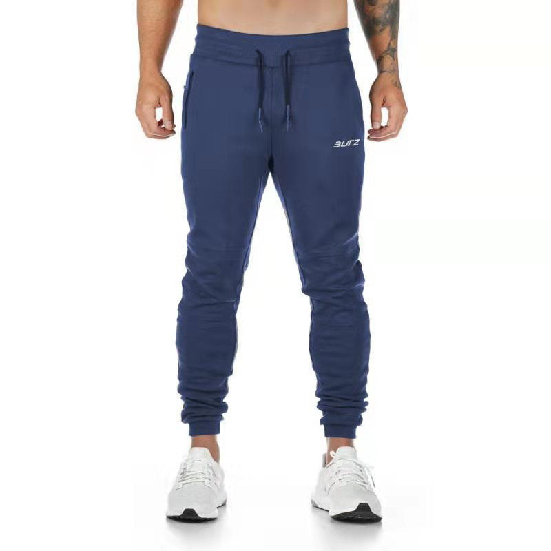 Mens solid color fitness trousers