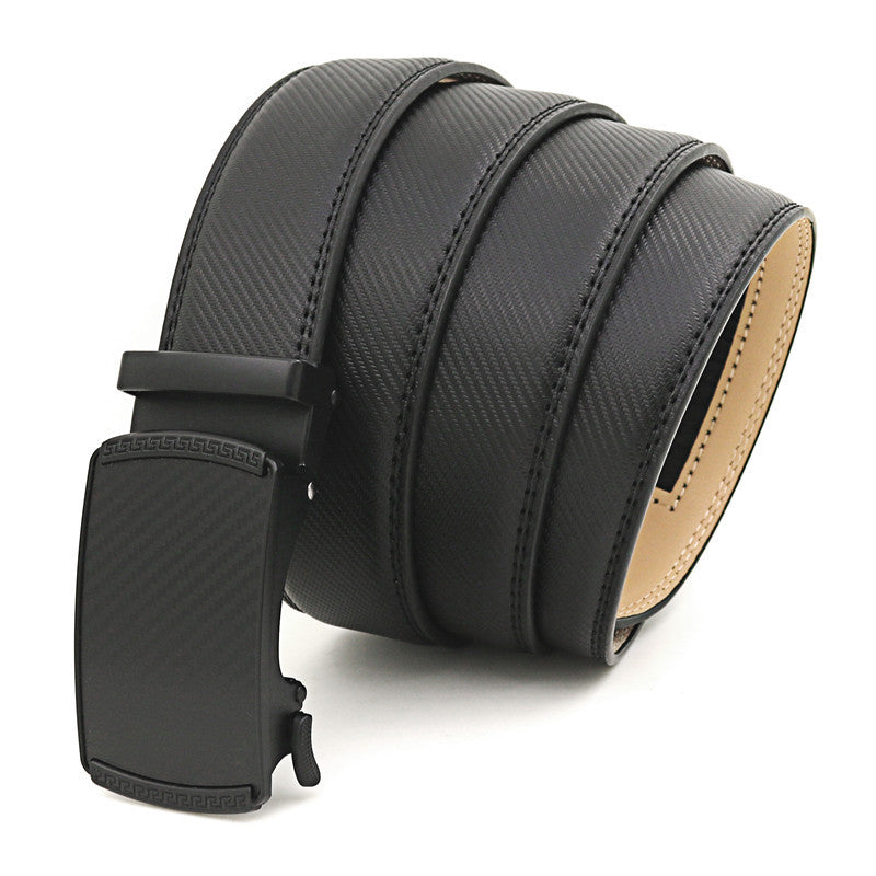 Men's Business Automatic Twill Buckle Leather Belt