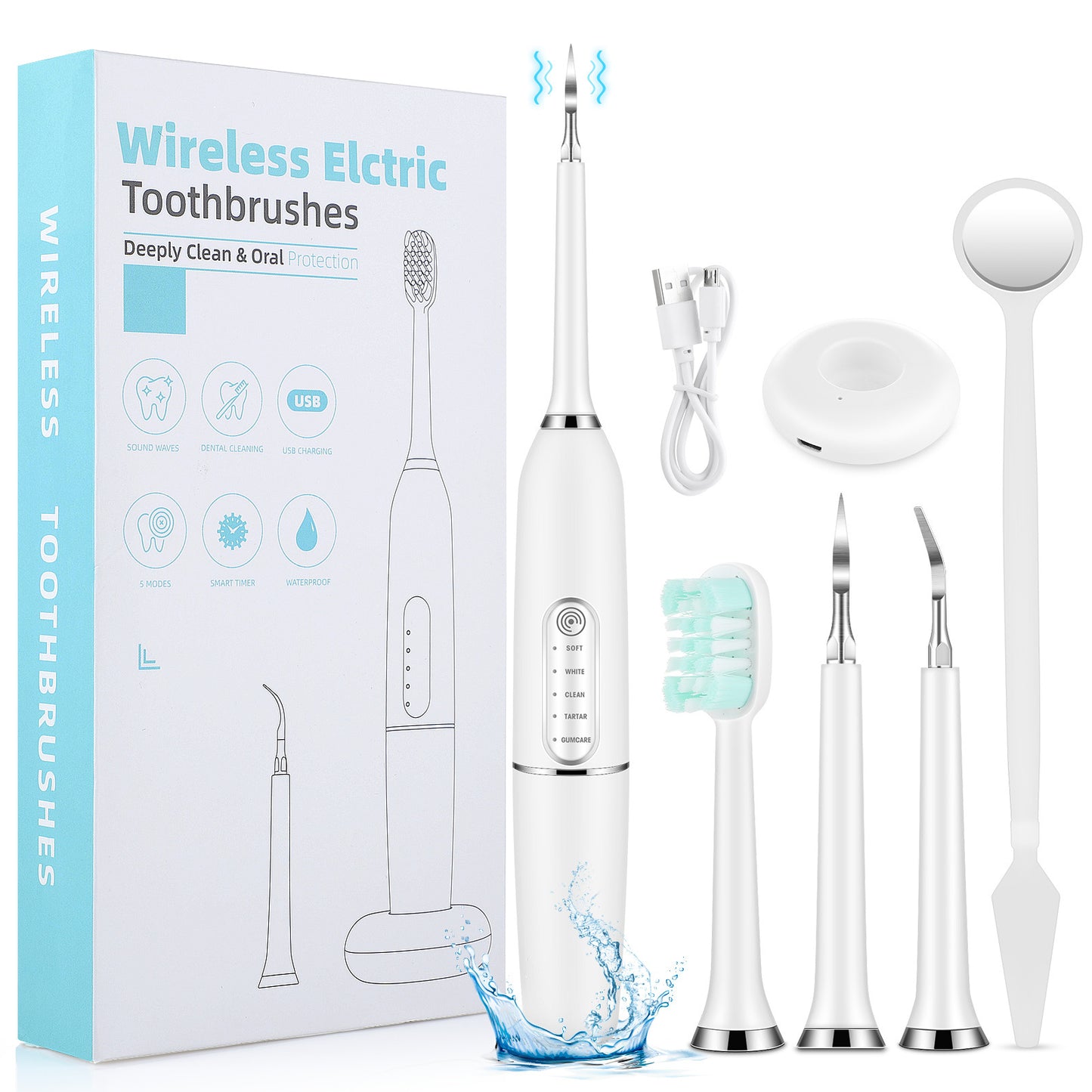 Portable Electric Tooth Cleaner, Dental Care Tool, Tooth Cleaner