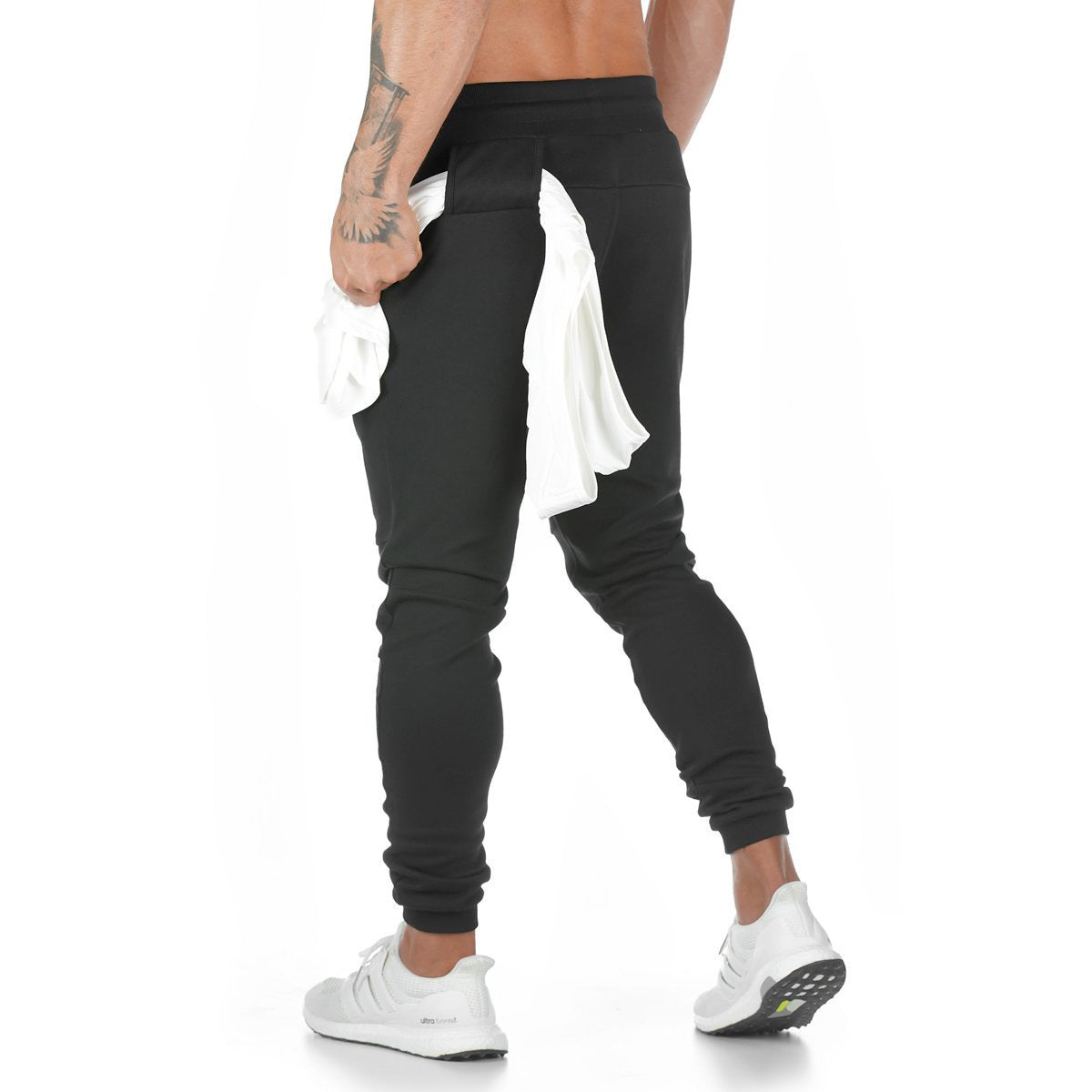 Mens solid color fitness trousers