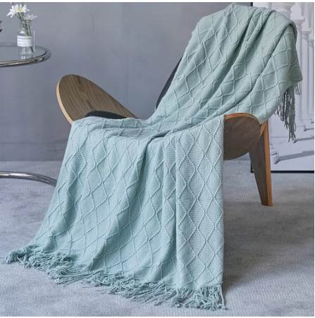 Diamond-shaped Sofa Fleece Blanket
