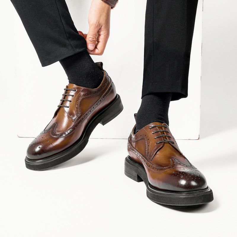 Business Casual Formal Wear Wear-resistant Leather Shoes