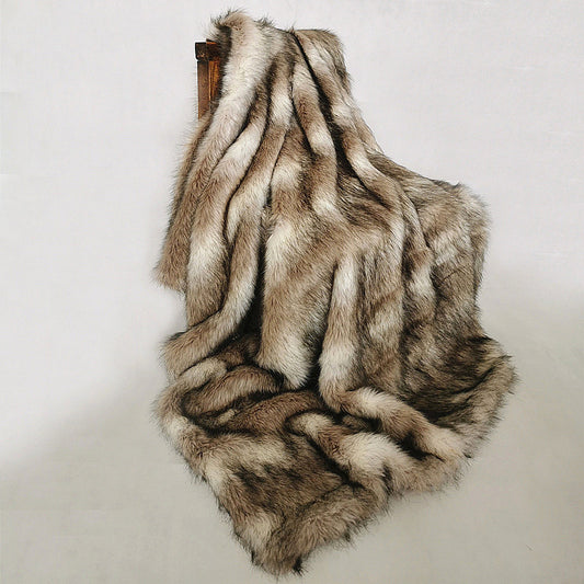 Model House Soft Furnishing Artificial Fur Blanket
