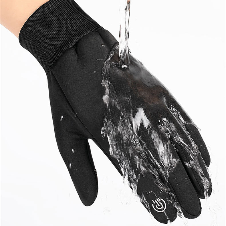 Warm And Waterproof Sports & Velvet Mountaineering Ski Gloves