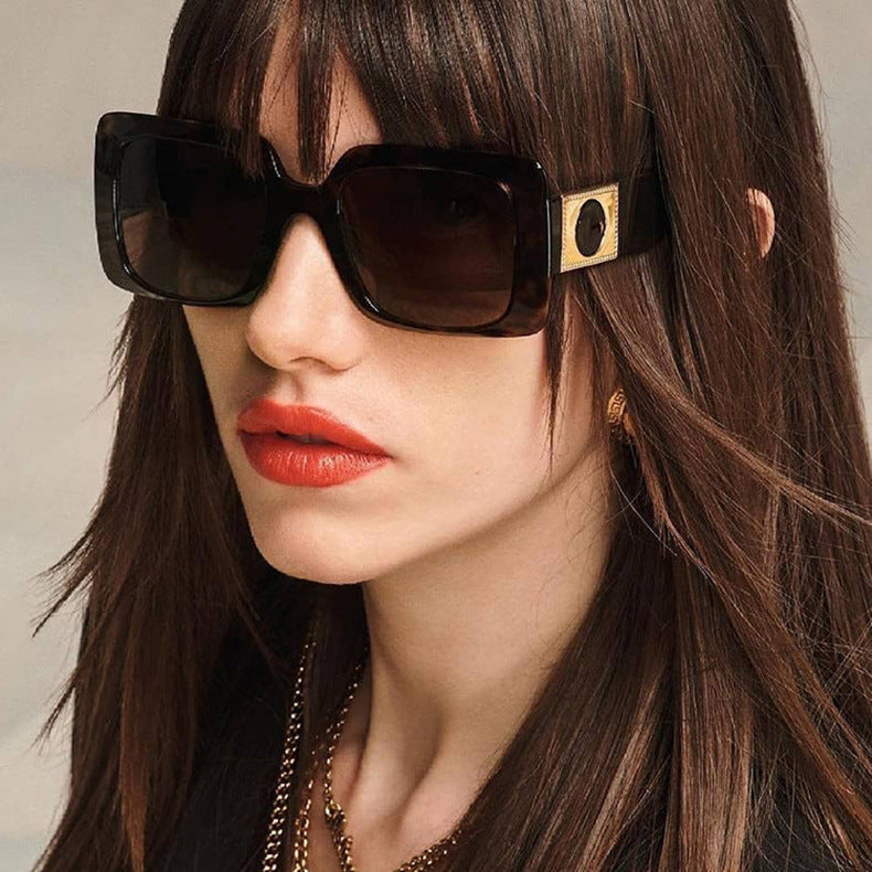 New European And American Square Jelly Sunglasses