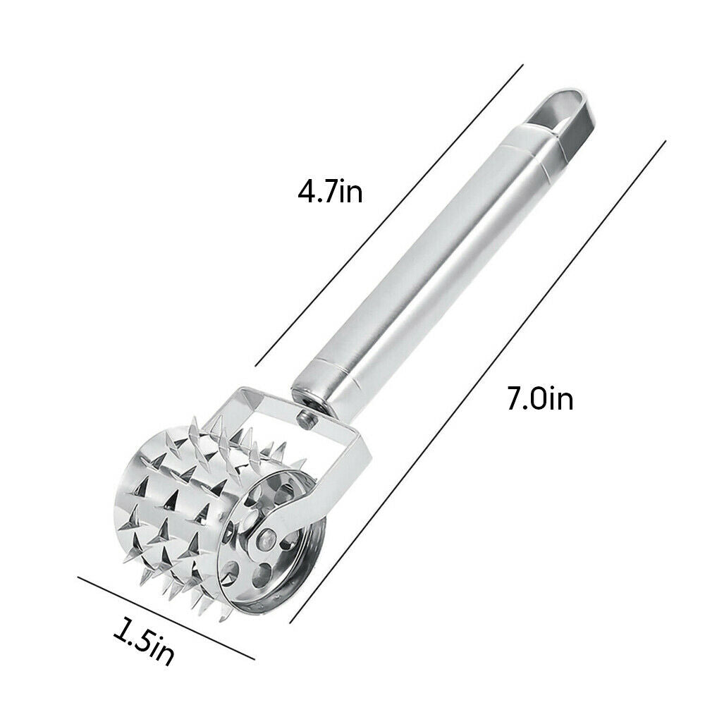Stainless Steel Meat Tenderizer Roller Hammer Mallet For Steak Beef Chicken Tool Stainless Steel Meat Tenderizer Roller Hammer Mallet Steak Beef Chicken Tool Multifunctional Home Kitchen Cooking Acces