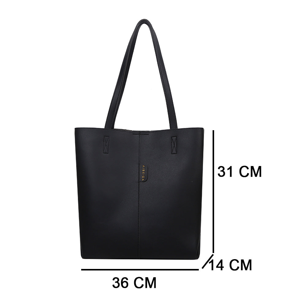 Super Soft Leather Female Travel Shoulder Bag Purses Women Large Capacity Tote Handbag Fashion Simple Top-handle Sac For Ladies