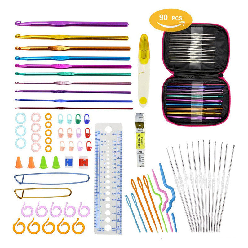 36 Styles Crochet Hook Set With Case Weaving Knitting Needles Set DIY Needle Arts Craft Sewing Tools Accessories For Women