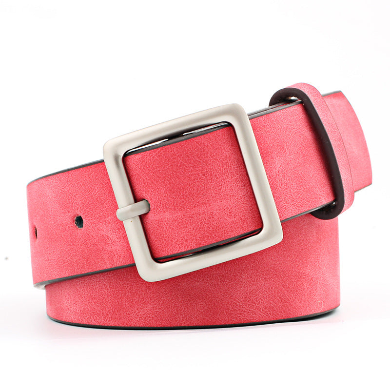 All-match Square Buckle Pu Fashion Trend Belt