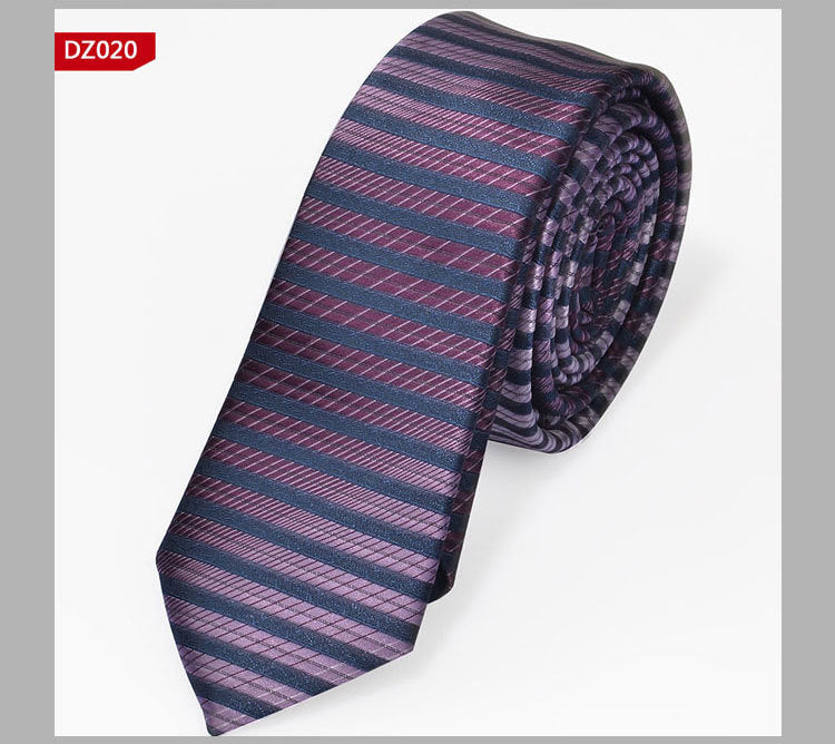 British Style Polyester Yarn Dyed Male 5cm Narrow Tie
