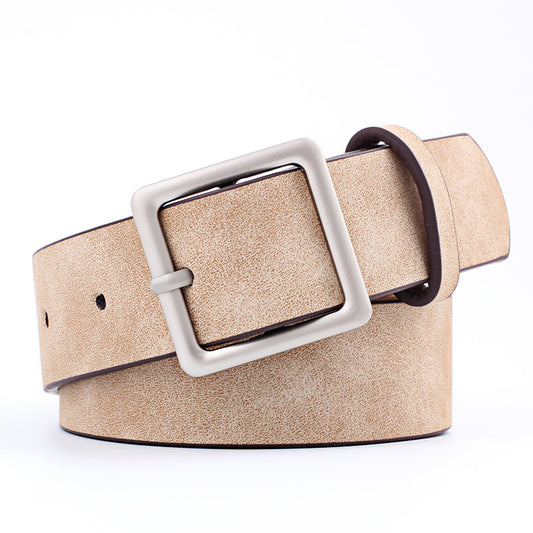 All-match Square Buckle Pu Fashion Trend Belt