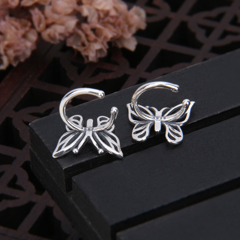 Super Fairy Retro Cool Handsome Without Pierced Sterling Silver Stud