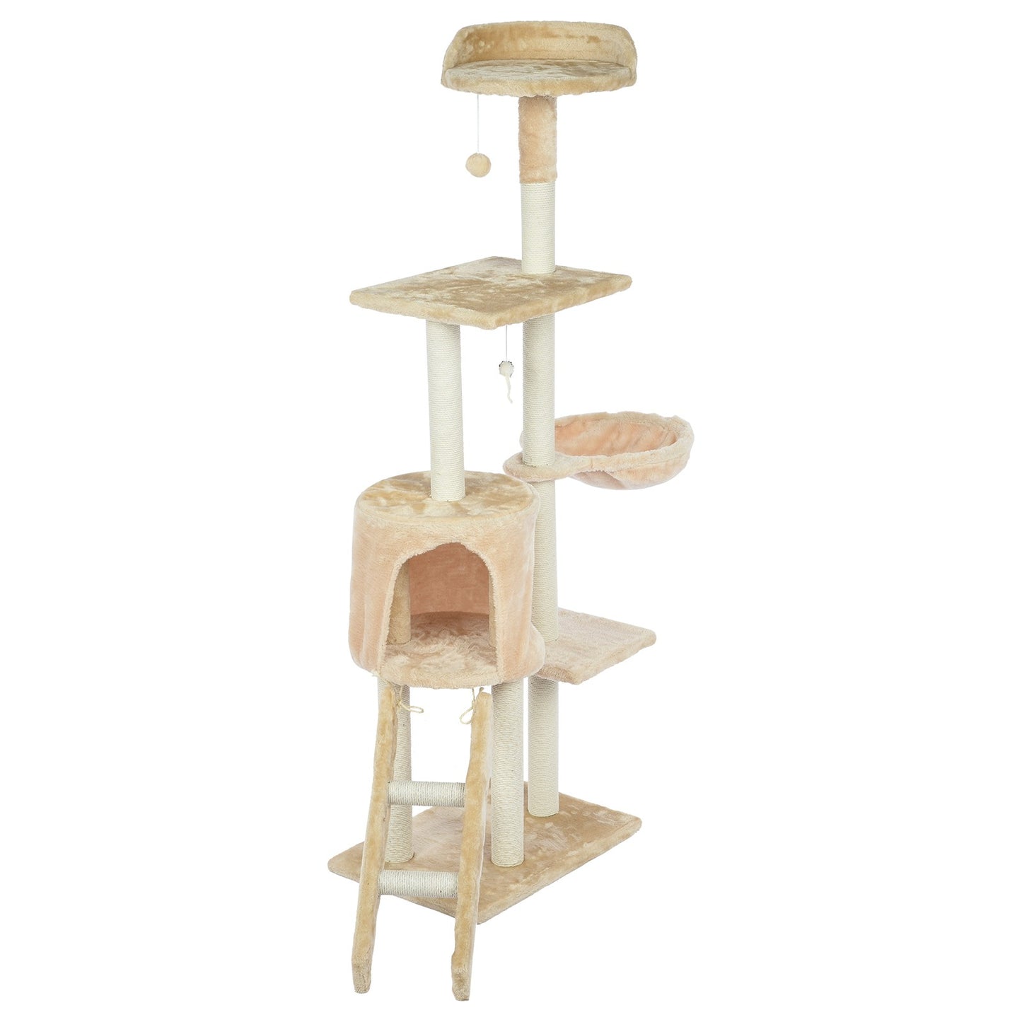 Cat Tower Kittens Pet Play House Cat Activity Tree Condo Scratching Sisal Post