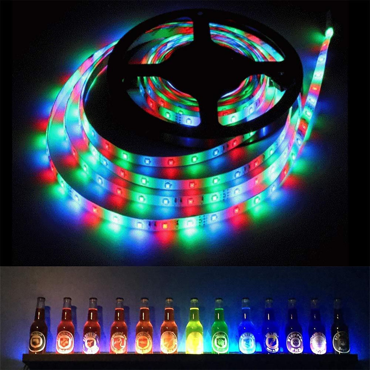 Bakeey 5V USB Power LED Strip Lights 3528 RGB TV Backlight Bluetooth APP Remote Music